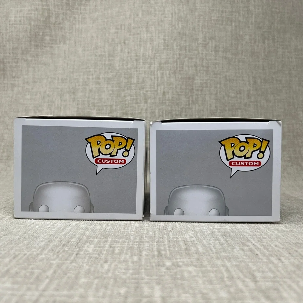 NEW Funko Pop DIY Custom Male Vinyl Figure Blank White Lot of 2